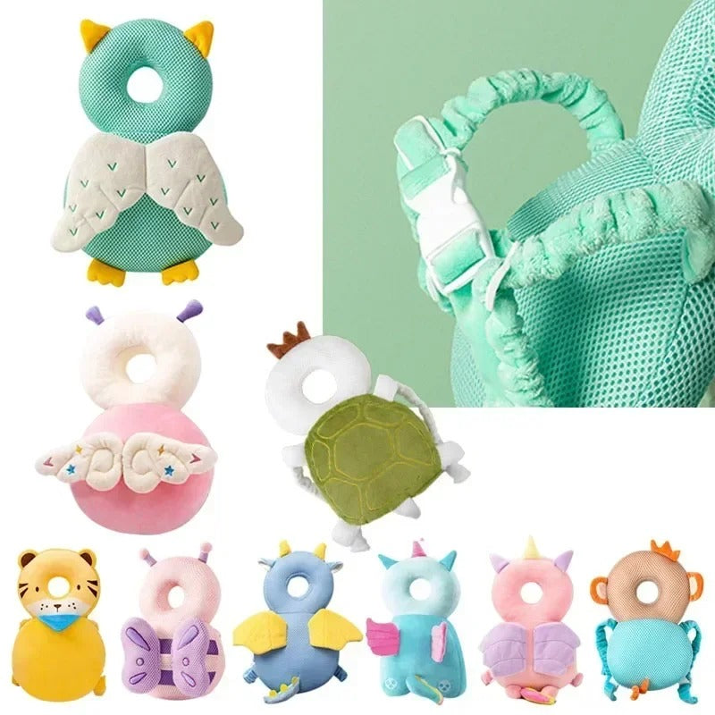 Pink Rabbit Baby Head Protection Backpack