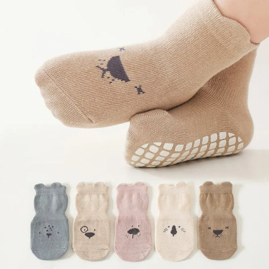 Non-Slip Adorable Floor Socks 0-5 y/o - 3 Pairs
